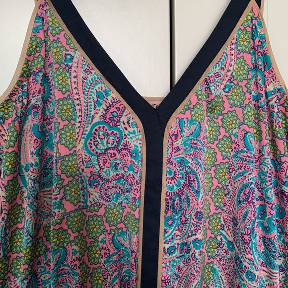 Juicy Couture Maxi Dress Imperial Starflower Paisley Sleeveless Slit Front - Picture 5 of 8